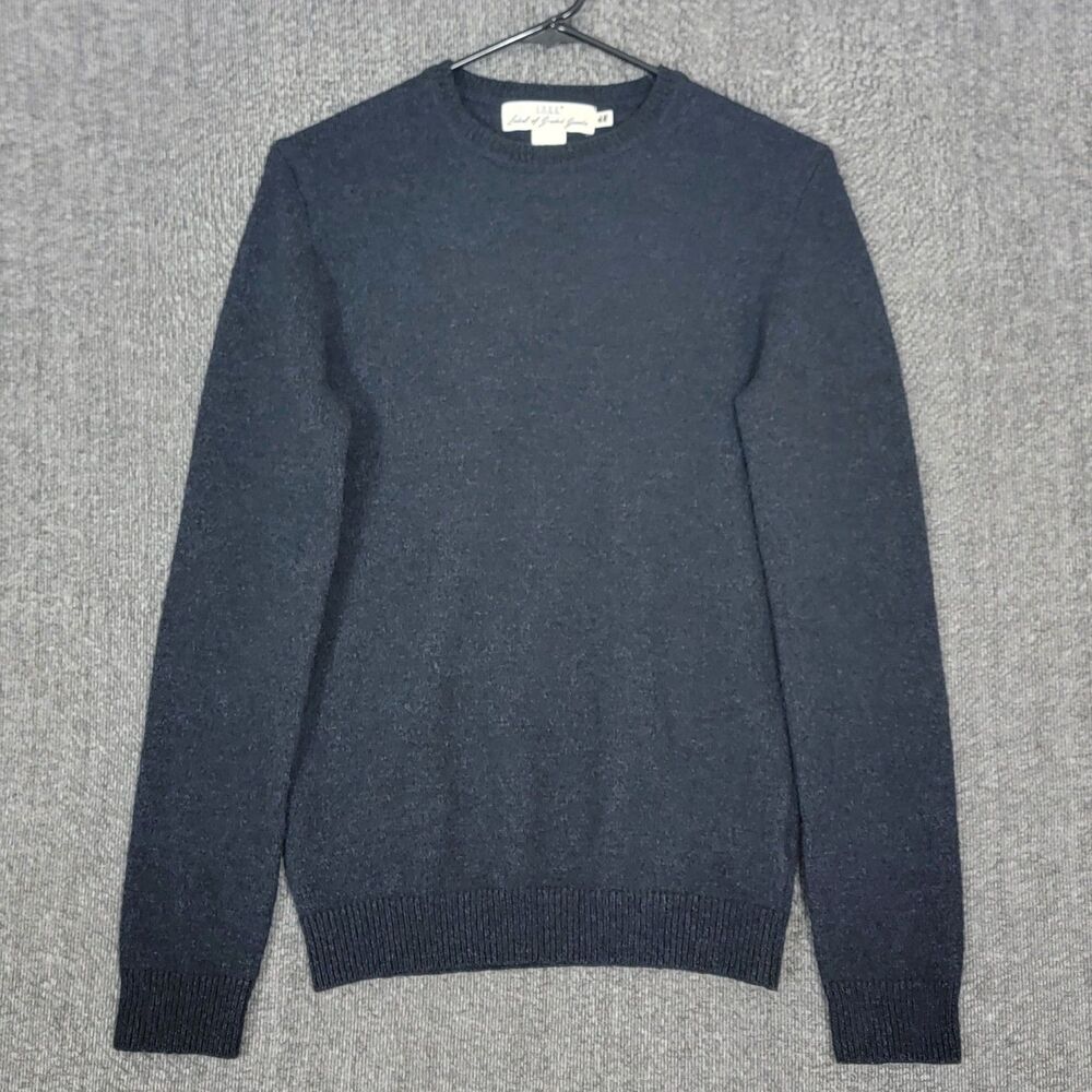 H&M LOGG Sweater Mens Small Black Wool Blend Crewneck Knit Pullover